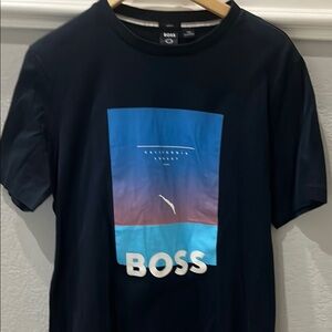 Boss Black and Blue Short Sleeve Tees XL gently warn